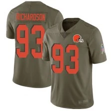 Limited Sheldon Richardson Youth Olive Jersey - #98 Football Cleveland Browns 2017 Salute to Service